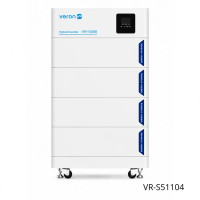 Гібридний інвертор VR-S51104 5.5 кВт з 4 LiFePO4 акумуляторами 20.48 кВт год у мобільному корпусі 