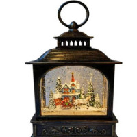 Новорічний ліхтар Башта із Сантою та Оленем 801