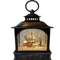 Новорічний ліхтар Башта із Сантою та Оленем 801