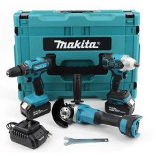 Набір інструментів 3 в 1 Makita 36V шуруповерт ударний болгарка гайковерт універсальний комплект для професійних робіт