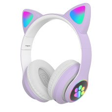 Ексклюзивні бездротові фіолетові навушники з вушками Cat Ear Ексклюзивні бездротові фіолетові навушники з вушками Cat Ear