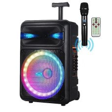 Акустична система NDR-Q15  15 х1 30W Бездротовий мікрофон 18650 Пульт