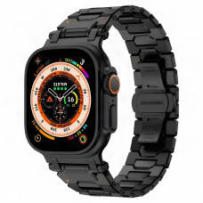 Елегантний магнітний металевий браслет для Apple Watch: Ремінець Magik Lock 3 Bead Black